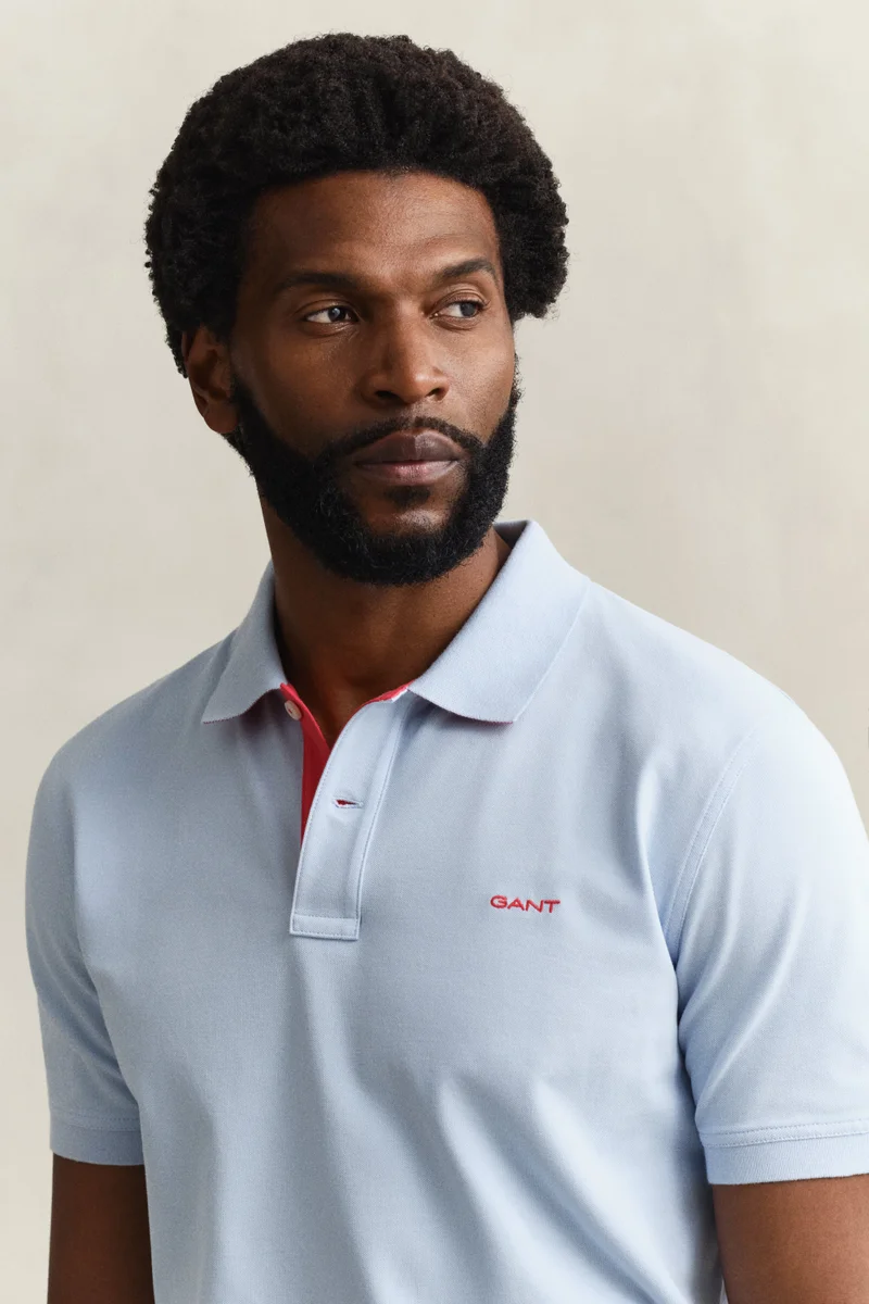 غانت Regular Contrast Pique Short SleevePolo